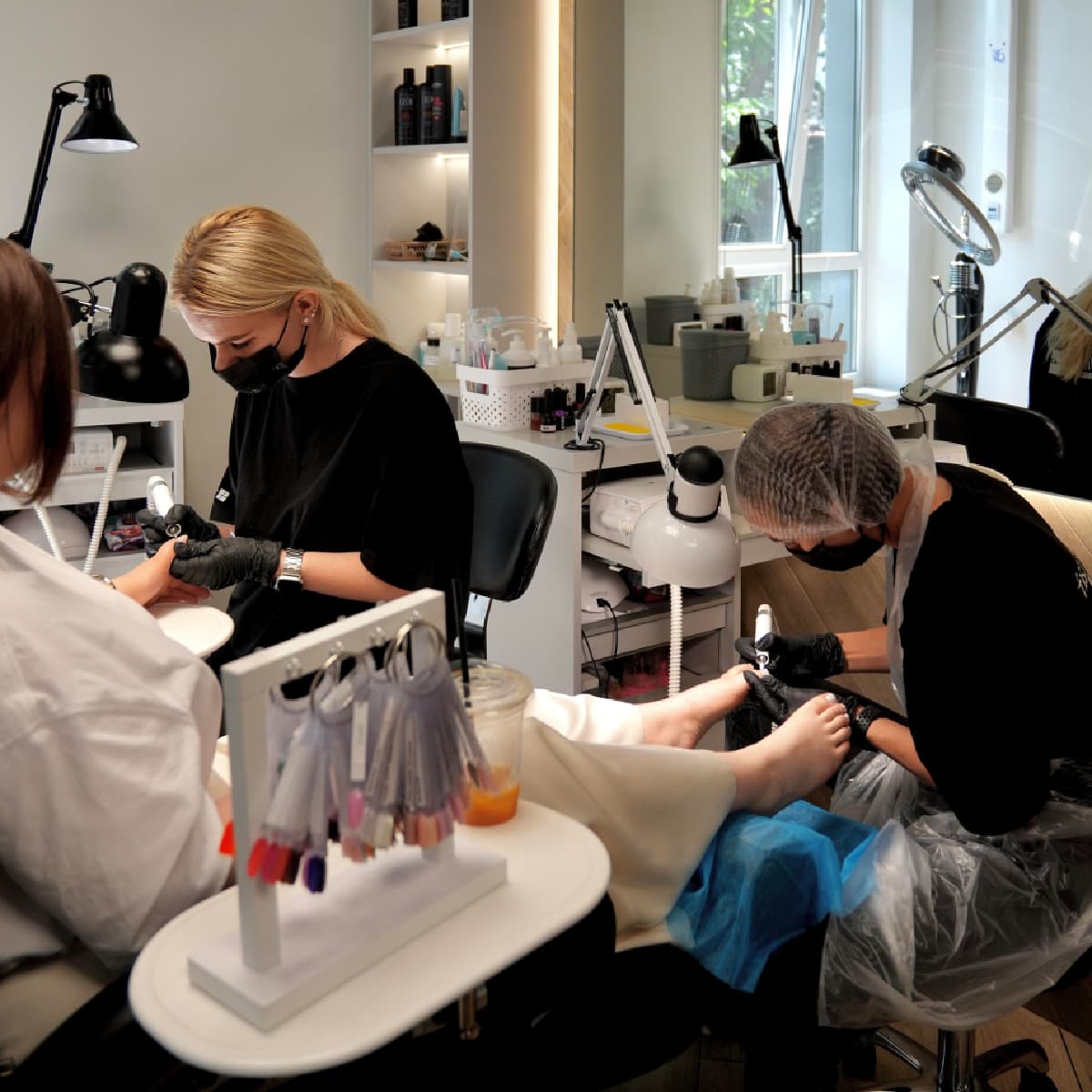 Manicure + Pedicure z malowaniem (hybryda) | Warszawa | Fast Line Studio