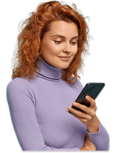 Kobieta obsługująca telefon komórkowy