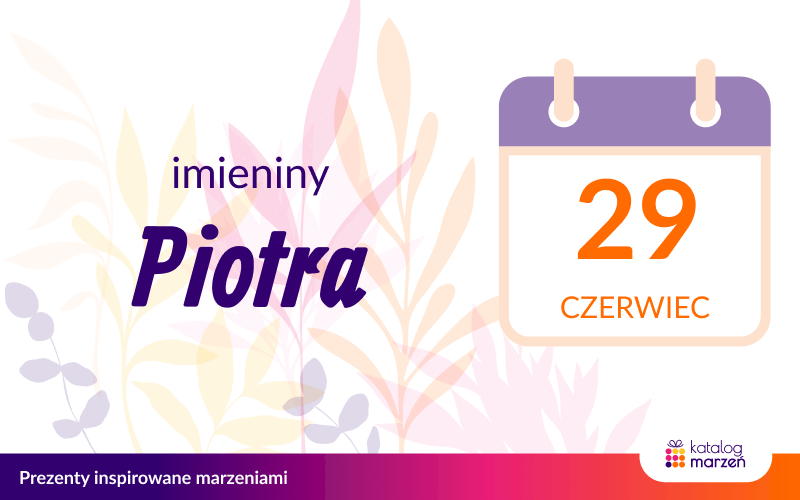 Kartka z kalendarza - imieniny Piotra