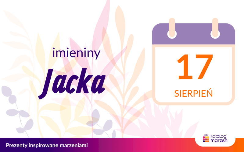 Kartka z kalendarza - imieniny Jacka