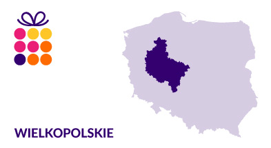 Mapa Polski z zaznaczonym województwem wielkopolskim