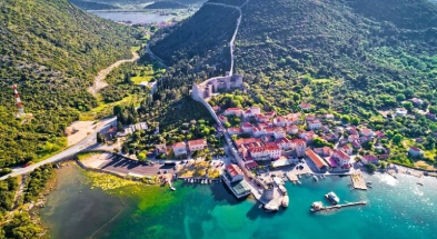 Widok Chorwacji z samolotu