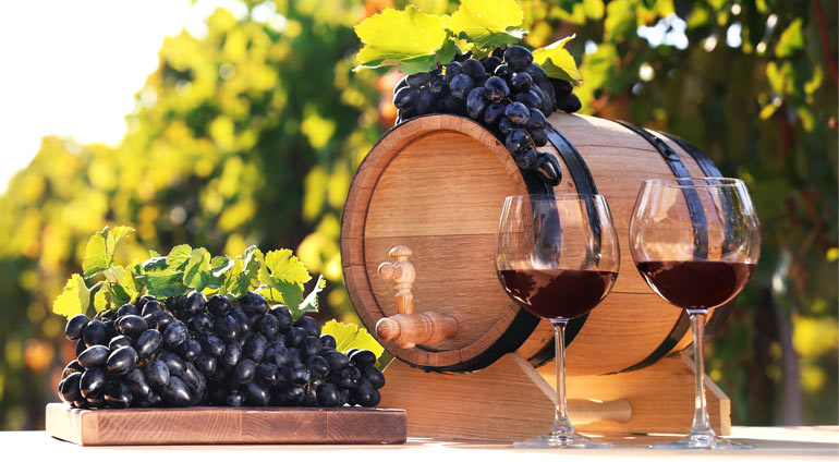 Degustacja Wina - Winogrona i Beczka
