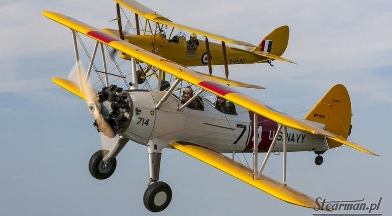 Lot samolotem dwupłatowym Boeing Stearman