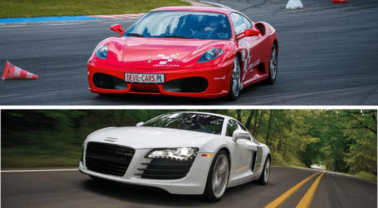 Pojedynek Ferrari F430 vs Aston Martin DB9