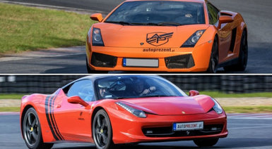 Pojedynek Ferrari Italia vs. Lamborghini Gallardo - Wiele torów (po 1 okrążeniu, Super Cars)