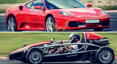 Pojedynek Ferrari F430 vs. Ariel Atom - Wiele torów (po 1 okrążeniu)