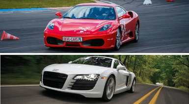 Pojedynek Ferrari F430 vs. Audi R8 - Wiele torów (Super Cars)