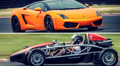 Pojedynek Lamborghini vs. Ariel Atom - Wiele torów (po 1 okrążeniu)