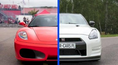 Pojedynek Ferrari F430 vs. Nissan GT-R - 1 okrążenie - Toruń