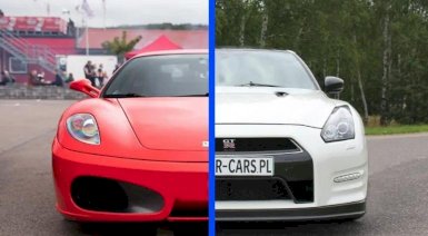 Pojedynek Ferrari F430 vs. Nissan GT-R - 1 okrążenie - Radom (Tor Jastrząb)