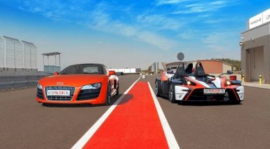 Pojedynek Audi R8 vs. KTM X-Bow - Wiele torów (po 1 okrążeniu, AUTOPREZENT)