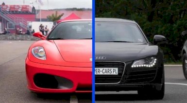 Pojedynek Ferrari F430 vs. Audi R8 - Kraków (AUTOPREZENT)