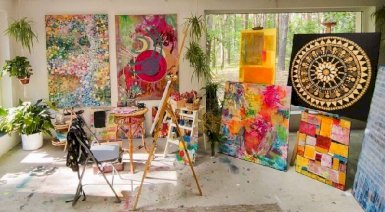Warsztaty malowania metodą Vedic Art - 4 osoby (rodzice + 2 dzieci)
