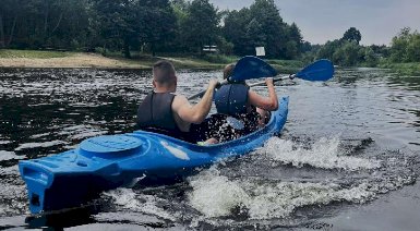 Spływ kajakiem dla dwojga - Płońsk (Wkra, 2 godziny)